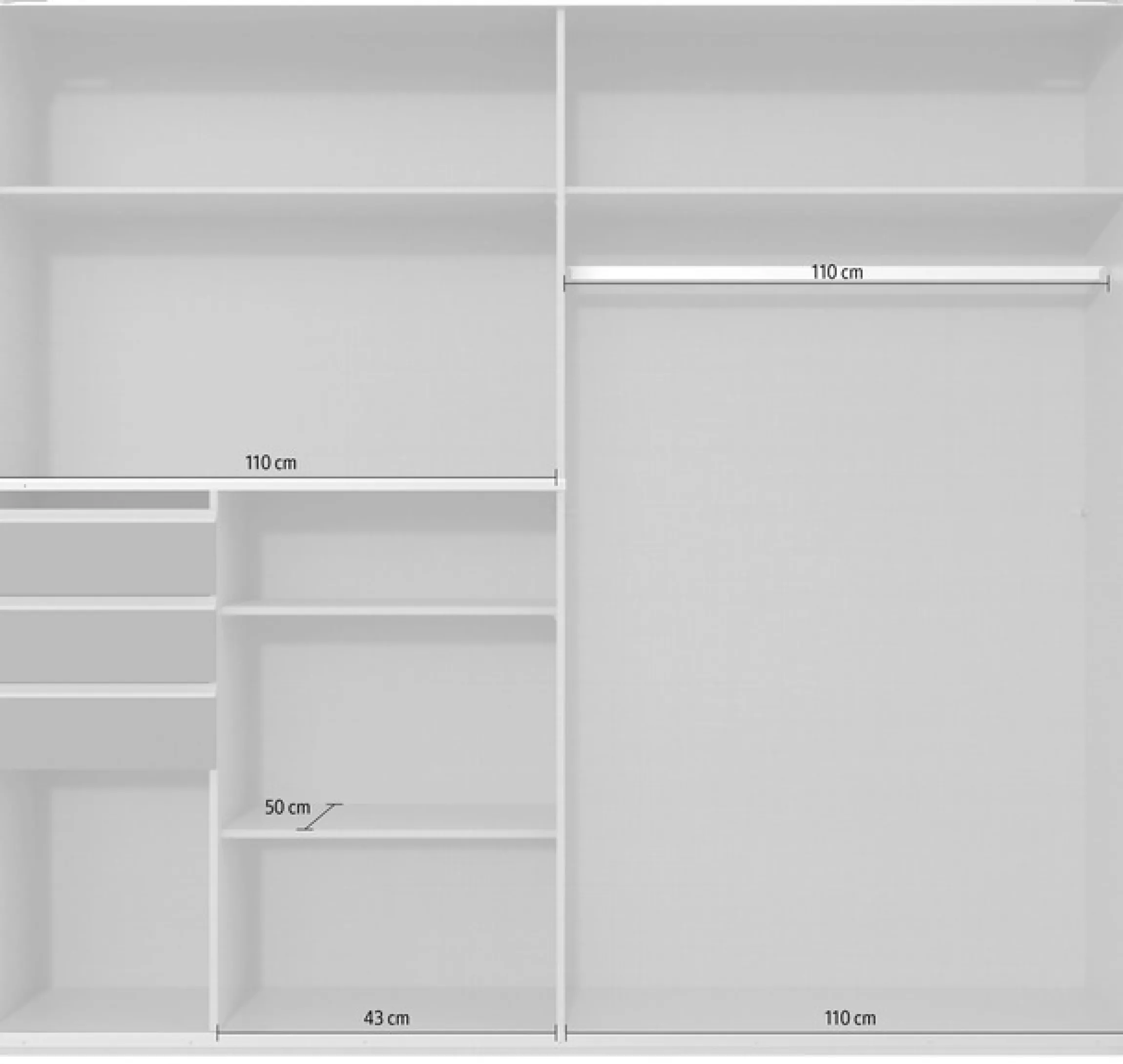 Wimex Schwebetürenschrank »Tilburg« mit Glaselementen