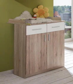 Wimex Wickelkommode »Joker« mit 2 Türen und 2 Schubladen, Wickelhöhe 93cm, umbaubar zur Kommode 91 cm