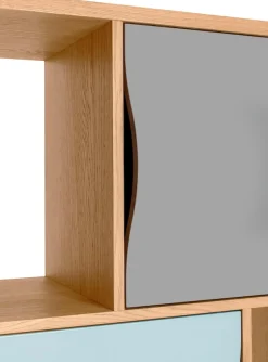 Woodman Bücherregal »Avon« Höhe 191 cm, Holzfurnier aus Eiche, schlichtes skandinavisches Design
