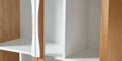 Woodman Bücherregal »Hilla« Breite 88 cm, Türen mit Glaseinsätzen, Holzfurnier aus Eiche, FSC®
