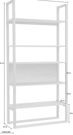 Woodman Bücherregal »New Est« im skandinavischen Design, Gestell aus massiver Eiche, FSC®