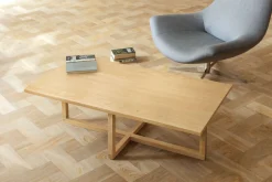 Woodman Couchtisch »Milo« Breite 115 cm, Gestell aus Massivholz, FSC®-zertifiziert