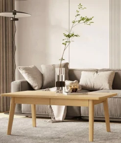 Woodman Couchtisch »Nice« Breite 120 cm , mit2 Schubladen, Echtholzffurnier aus Eiche, FSC®