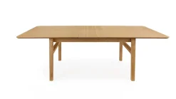 Woodman Esstisch »Curved« Scandi Design, Breite 180 cm, ausziehbar auf 220 cm, FSC®-zertifiziert