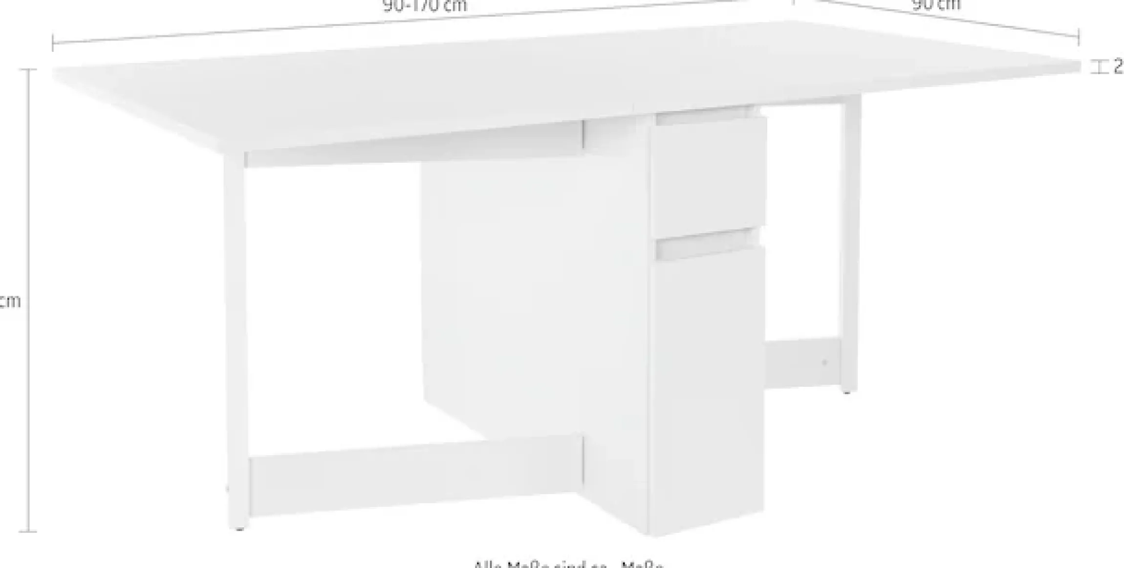 Woodman Esstisch »Jasper« mit einer rechteckigen Tischplatte und Auszugsfunktion, Breite 90 cm
