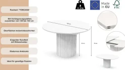 Woodman Esstisch »Toscana« Breite 120 cm, melaminbeschichtet, mit Verlängerungsplatten, FSC®
