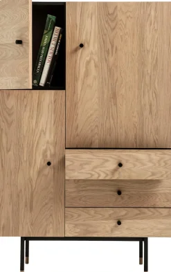Woodman Highboard »Jugend Kommode« Stauraumschrank mit Soft Close Funktion, Breite 90 cm, FSC®