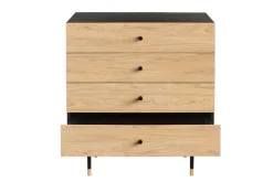 Woodman Kommode »Jugend« Echtholzfurnier aus Eiche,in 2 Breiten , mit Schubladen, Metallfüße