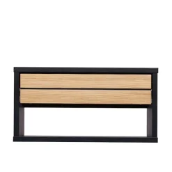 Woodman Nachttisch »Stripe Nako, Nachtkommode« mit Echtholzfurnier aus Eiche, Breite 42, 8 cm, mit 1 Schublade, FSC®
