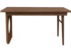 Woodman Schreibtisch »Bau« edles Holzfurnier aus Nussbaum, Breite 140 cm, FSC®