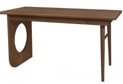 Woodman Schreibtisch »Bau« edles Holzfurnier aus Nussbaum, Breite 140 cm, FSC®