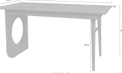Woodman Schreibtisch »Bau« edles Holzfurnier aus Nussbaum, Breite 140 cm, FSC®