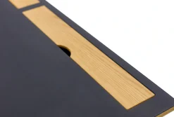Woodman Schreibtisch »Mati« mit zwei Ledertaschen an der Seite des Tisches für Stauraum, FSC®