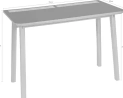 Woodman Schreibtisch »Mati« mit zwei Ledertaschen an der Seite des Tisches für Stauraum, FSC®