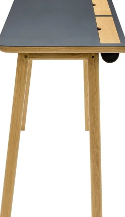 Woodman Schreibtisch »Mati« mit zwei Ledertaschen an der Seite des Tisches für Stauraum, FSC®