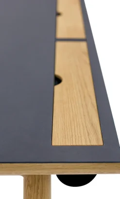 Woodman Schreibtisch »Mati« mit zwei Ledertaschen an der Seite des Tisches für Stauraum, FSC®