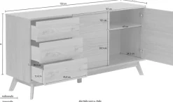 Woodman Sideboard »Bjórgvin« Kommode, Breite 150 cm,im skandinavischen Design, FSC®