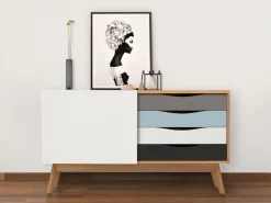 Woodman Sideboard »Hilla« Kommode im angesagten skandinavischen Look, Breite 130 cm, FSC®