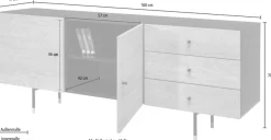 Woodman Sideboard »Jugend Kommode« mit Soft-Close-Funktion, Breite 180 cm, FSC®