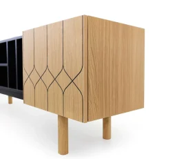 Woodman Sideboard »Porto« Kommode, dekorative Fräsungen, mit Eichenholzfurnier, Breite 175 cm