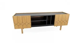 Woodman Sideboard »Porto« Kommode, dekorative Fräsungen, mit Eichenholzfurnier, Breite 175 cm