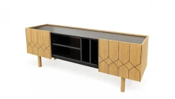 Woodman Sideboard »Porto« Kommode, dekorative Fräsungen, mit Eichenholzfurnier, Breite 175 cm