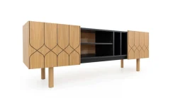 Woodman Sideboard »Porto« Kommode, dekorative Fräsungen, mit Eichenholzfurnier, Breite 175 cm