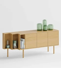 Woodman Sideboard »Shift« mit Echtholzfurnier aus Eiche, Breite189 cm, mit Push-to-Open, FSC®