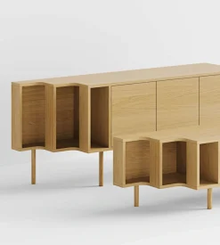 Woodman Sideboard »Shift« mit Echtholzfurnier aus Eiche, Breite189 cm, mit Push-to-Open, FSC®