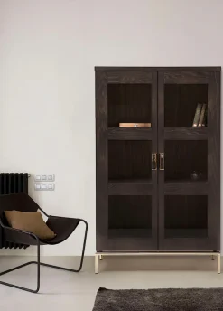 Woodman Vitrine »Parlan« mit zwei Glastüren und Soft-Close-Funktion, Breite 148 cm, FSC®