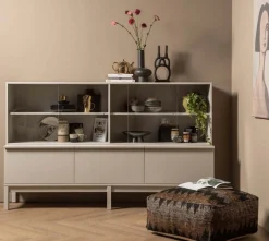 WOOOD Aufsatzschrank »Klink Oberteil mit FSC® Massivkiefer, nur Oberteil B200 x T46 x H60 cm« Tragkraft 10 kg pro Einlegeboden, wasserbasierter Schutzlack