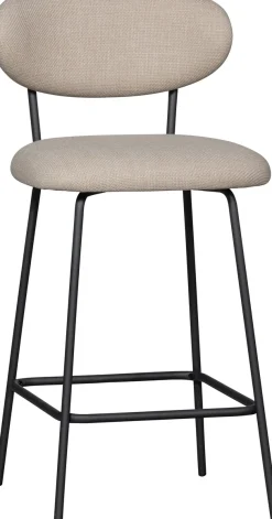 WOOOD Barhocker »Kjeld mit Base-Gewebtem Bezug und Metallgestell B 46 x T 52 x H 93 cm« 2 Stk. tlg. Gewebter Bezug mit 3D Melange-Effekt, Tragkraft 120 kg, Pfleigleicht