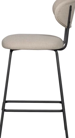 WOOOD Barhocker »Kjeld mit Base-Gewebtem Bezug und Metallgestell B 46 x T 52 x H 93 cm« 2 Stk. tlg. Gewebter Bezug mit 3D Melange-Effekt, Tragkraft 120 kg, Pfleigleicht