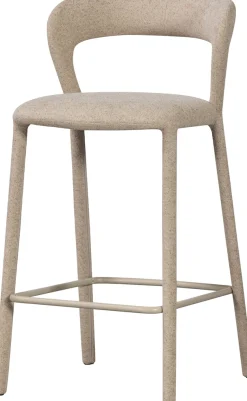 WOOOD Barhocker »Noble mit Fußstütze und vollständig gepolstertem B 48 x T 52 x H 95 cm« Gewebebezug, Belastbarkeit 150 kg, hohe Verschleißfestigkeit