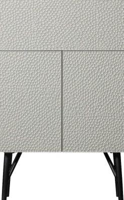 WOOOD Barschrank »Carved Mangoholz mit 3D-Relieftüren H 146 x B 90 x T 46 cm« Tragkraft 10 kg pro Boden, Wandbefestigung empfohlen, Pfleigleicht