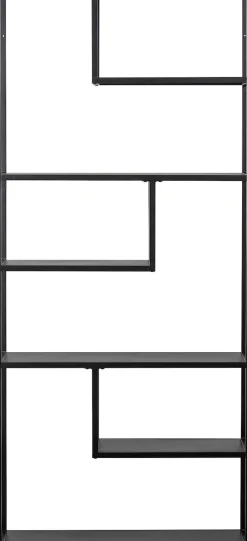 WOOOD Bücherregal »Teun Metall pulverbeschichtet, H 188 x B 85 x T 35 cm« Tragkraft 30 kg pro Boden, Wandbefestigung, Pfleigleicht