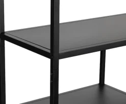 WOOOD Bücherregal »Teun Metall pulverbeschichtet, H 188 x B 85 x T 35 cm« Tragkraft 30 kg pro Boden, Wandbefestigung, Pfleigleicht