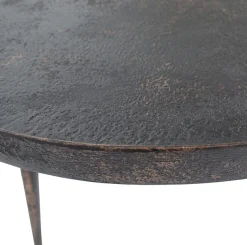 WOOOD Beistelltisch »Bounds breiter Ausführung mit Multiplex-Zinkbeschichtung Ø 76 x 40 cm« 4 cm Randerhöhung, Metallbeine Höhe 36 cm, Tragkraft 20 kg