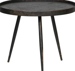 WOOOD Beistelltisch »Bounds mit Multiplex-Zinkbeschichtung und Metallbeinen Ø 58 x H 44 cm« 4 cm Randerhöhung, Tragkraft 20 kg, Metallbeine Höhe 40 cm