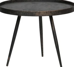 WOOOD Beistelltisch »Bounds mit Multiplex-Zinkbeschichtung und Metallbeinen Ø 58 x H 44 cm« 4 cm Randerhöhung, Tragkraft 20 kg, Metallbeine Höhe 40 cm