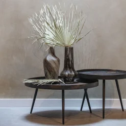 WOOOD Beistelltisch »Bounds mit Multiplex-Zinkbeschichtung und Metallbeinen Ø 58 x H 44 cm« 4 cm Randerhöhung, Tragkraft 20 kg, Metallbeine Höhe 40 cm