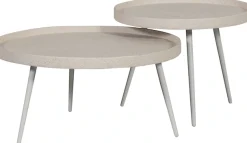 WOOOD Beistelltisch »Bounds mit Metallbeinen und Multiplex-Zinkbeschichtung Ø 58 x H 44 cm« 4 cm Randerhöhung, Metallbeine Höhe 40 cm, Tragkraft 20 kg,