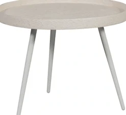 WOOOD Beistelltisch »Bounds mit Metallbeinen und Multiplex-Zinkbeschichtung Ø 58 x H 44 cm« 4 cm Randerhöhung, Metallbeine Höhe 40 cm, Tragkraft 20 kg,
