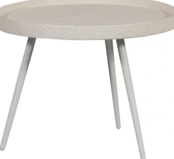 WOOOD Beistelltisch »Bounds mit Metallbeinen und Multiplex-Zinkbeschichtung Ø 58 x H 44 cm« 4 cm Randerhöhung, Metallbeine Höhe 40 cm, Tragkraft 20 kg,