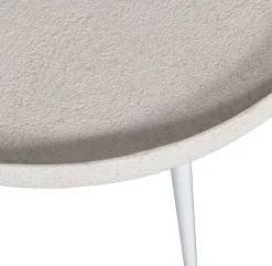 WOOOD Beistelltisch »Bounds mit Metallbeinen und Multiplex-Zinkbeschichtung Ø 58 x H 44 cm« 4 cm Randerhöhung, Metallbeine Höhe 40 cm, Tragkraft 20 kg,