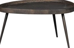 WOOOD Beistelltisch »Crude mit Multiplex-Zinkbeschichtung und Metallbeinen 71 x 52 x 39 cm« Set, 2 Stk. tlg. 2er-Set, unterschiedliche Größen im Set, Tragkraft je 15 kg