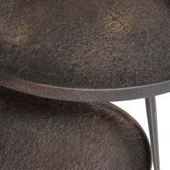 WOOOD Beistelltisch »Crude mit Multiplex-Zinkbeschichtung und Metallbeinen 71 x 52 x 39 cm« Set, 2 Stk. tlg. 2er-Set, unterschiedliche Größen im Set, Tragkraft je 15 kg
