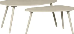 WOOOD Beistelltisch »Davina von MDF mit organischer Tischplatte B 90 x T 50 x H 40 cm« Set, 2 Stk. tlg. 2er-Set, Tragkraft je 5 kg, Bein-/Tischkombination frei wählbar