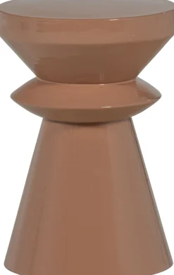 WOOOD Beistelltisch »Fedde mit Hochglanz-Metalloberfläche B 30 x T 30 x H 47 cm« Tragkraft 25 kg, spielerischer Formgebung, pflegeleichte Oberfläche