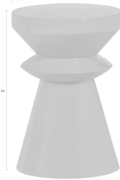 WOOOD Beistelltisch »Fedde mit Hochglanz-Metalloberfläche B 30 x T 30 x H 47 cm« Tragkraft 25 kg, spielerischer Formgebung, pflegeleichte Oberfläche